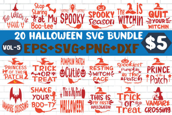 20 Halloween SVG Design Bundle