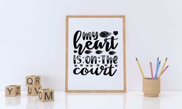 My Heart is on the Court Svg